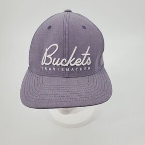 Travis Mathew Buckets Hat Men's Gray Fitted Flexfit Golf Baseball Cap
